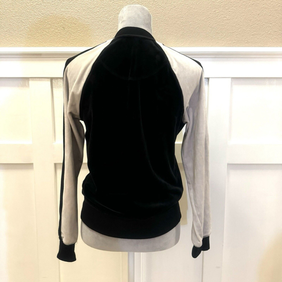Calvin Klein Women Velour Track Jacket Y2K Style Black/white Size:XS - Picture 5 of 11